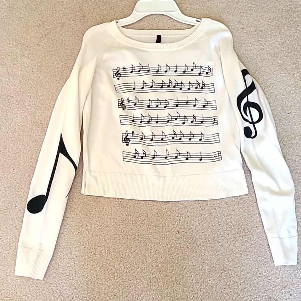 Music Notes Sweater Size Small MiniMarket, Unique Sweater
